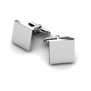 Classic Square 925 Sterling Silver Cufflinks by Krysaliis
 Gift Boxed